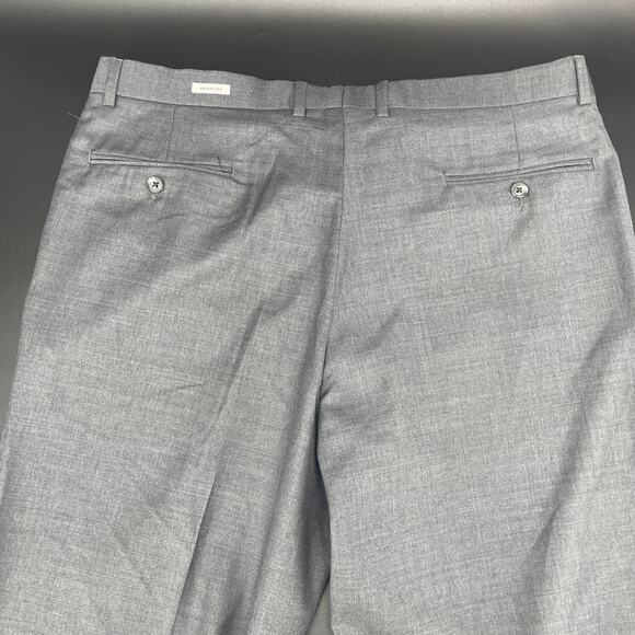 Jos A Bank Reserve Mens 38 x 38 Gray Tailored Fit Slacks Raw Hem Union Made USA - Picture 5 of 9